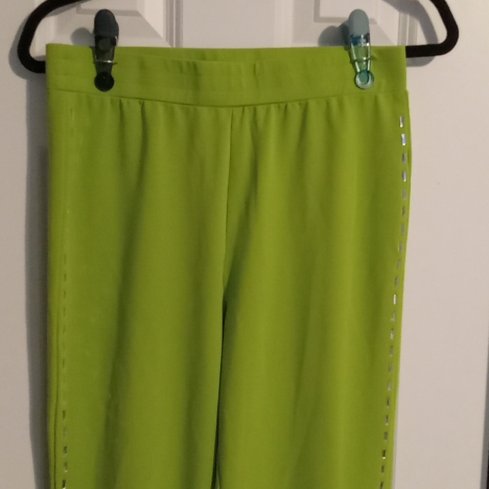 Women's Lime Green Joggers - Picture 2 of 7